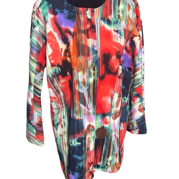 Chelsea&Theodore, Size Large, Vibrant Abstract Zip-Up Jacket. A4 - Picture 8 of 8